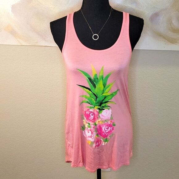 PineappleāFloralĀ PinkāTankāTop - Picture 14 of 16